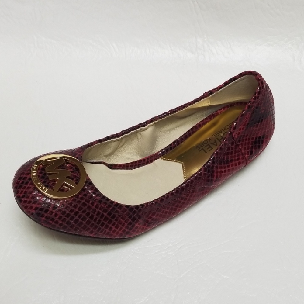 NEW Michael Kors Embossed leather ballet flats 5